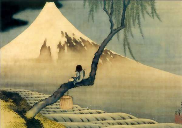 Boy on Mount Fuji by Katsushika Hokusai