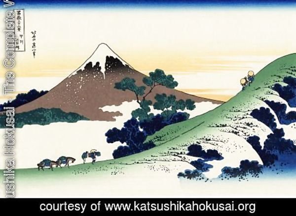 Katsushika Hokusai - Inume pass in the Kai province