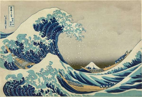 Mount Fuji Seen Below a Wave at Kanagawa by Katsushika Hokusai