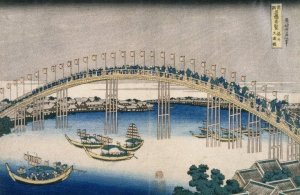 The Festival of Lanterns on Temma Bridge