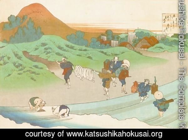 Katsushika Hokusai - Washing in a River