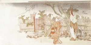Katsushika Hokusai - Girls Picking Plum Blossoms