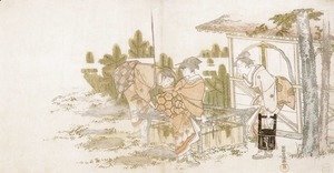 Katsushika Hokusai - Three Ladies by a Well