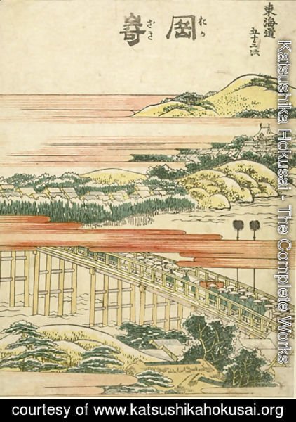 Samurai Procession Crossing over a Bridge