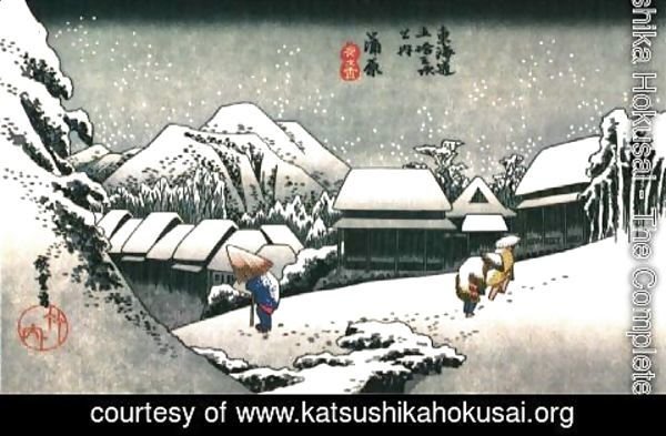 Katsushika Hokusai - Winter Evening in Japan