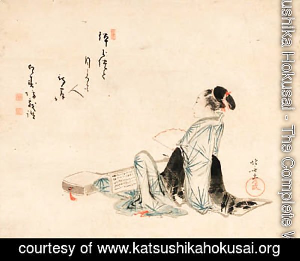 Katsushika Hokusai - Beauty awaiting a lover