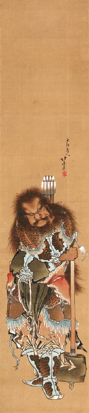 Katsushika Hokusai Chinese warrior Painting Reproduction |  