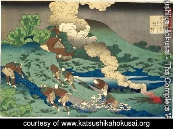 Katsushika Hokusai - Kakinomoto No Hitomaro From The Series 'Hyakunin Isshu Ubaga Etoki'