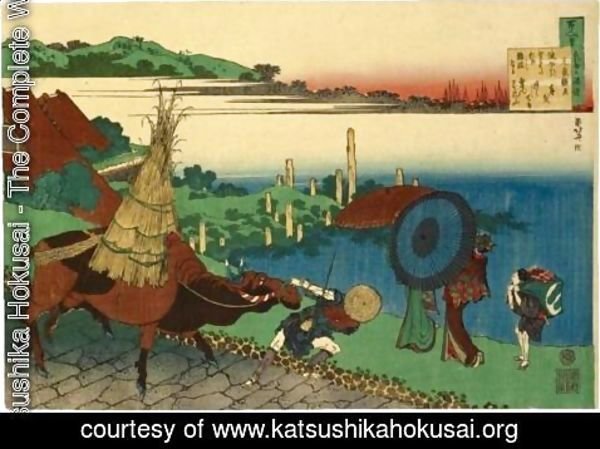 Katsushika Hokusai - Motoyoshi Shinno From The Series 'Hyakunin Isshu Ubaga Etoki'