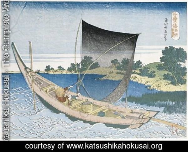 Katsushika Hokusai - The river Tone in the Province of Kazusa