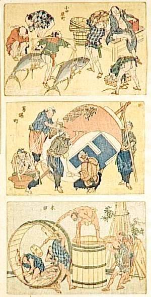 Katsushika Hokusai - Street scenes