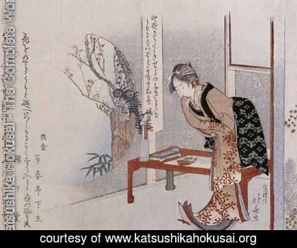 Katsushika Hokusai - Woman in an Interior