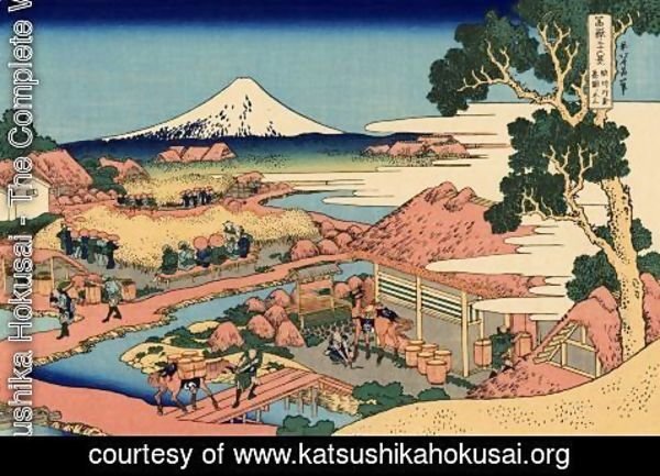 Katsushika Hokusai - The Tea plantation of Katakura in the Suruga province
