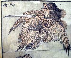 Katsushika Hokusai - Drawing of a tengu