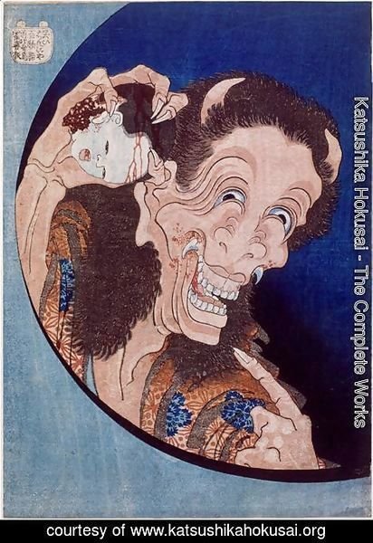 Katsushika Hokusai - Laughing demon