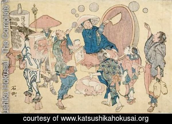 Katsushika Hokusai - Street scenes 8