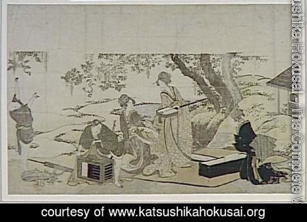 Katsushika Hokusai - Concert under the Wisteria