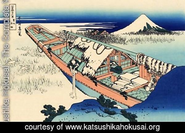 Katsushika Hokusai - Ushibori in the Hitachi province