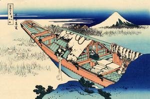 Katsushika Hokusai - Ushibori in the Hitachi province
