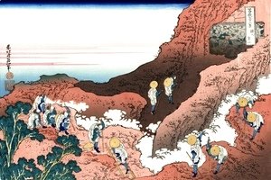 Katsushika Hokusai - Climbing on Mt. Fuji