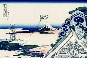 Katsushika Hokusai - Asakusa Honganji temple in th Eastern capital