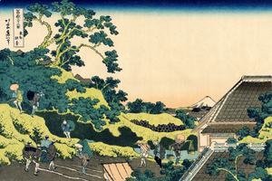 Katsushika Hokusai - The Fuji seen from the Mishima pass
