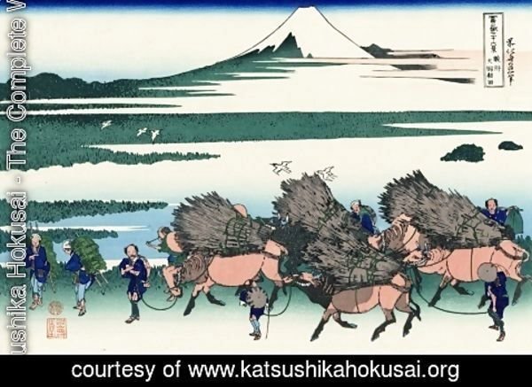 Katsushika Hokusai - Ono Shindon in the Suraga province