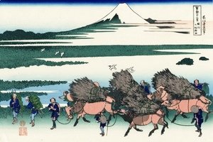 Katsushika Hokusai - Ono Shindon in the Suraga province