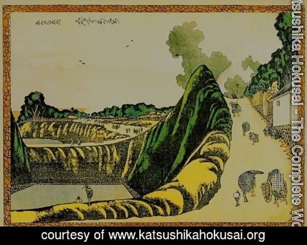Katsushika Hokusai - Ushigafuchi at Kudan (Kudan Ushigafuchi)