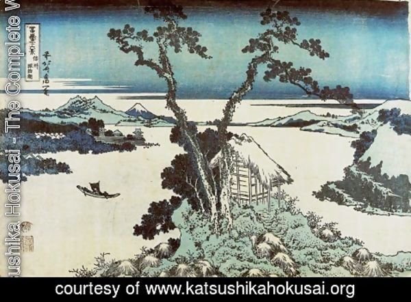 Katsushika Hokusai - Lake Suwa in Shinano Province (Shinshu Suwako)
