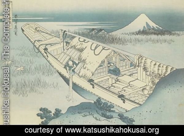 Katsushika Hokusai - Ushibori in Hitachi Province (Joshu Ushibori)