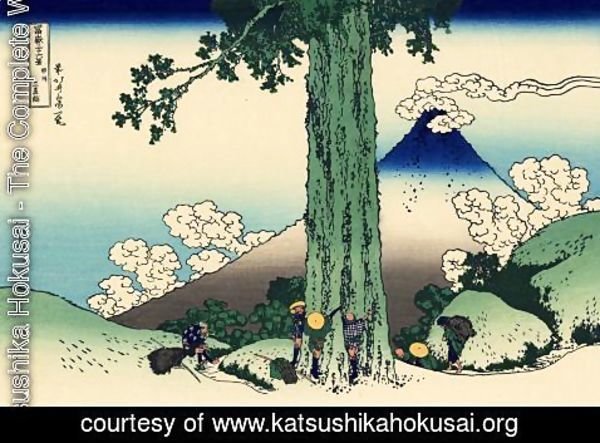 Katsushika Hokusai - Mishima Pass in Kai Province (Koshu Mishimagoe)