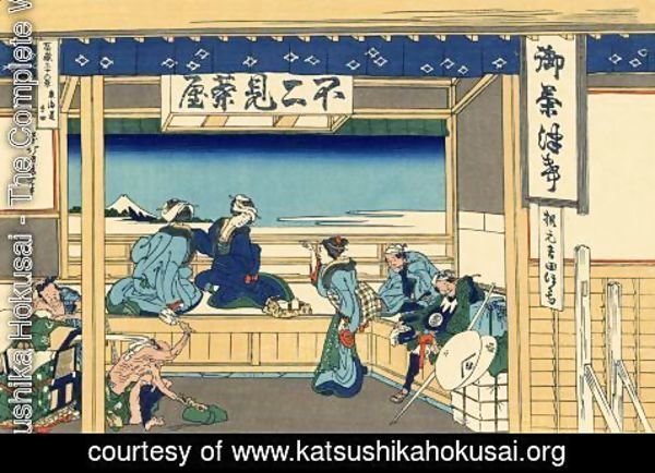 Katsushika Hokusai - Yoshida on the Tokaido Road (Tokaido Yoshida)
