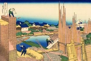 Katsushika Hokusai - Across the Tatekawa and Honjo District (Honjo Tatekawa)