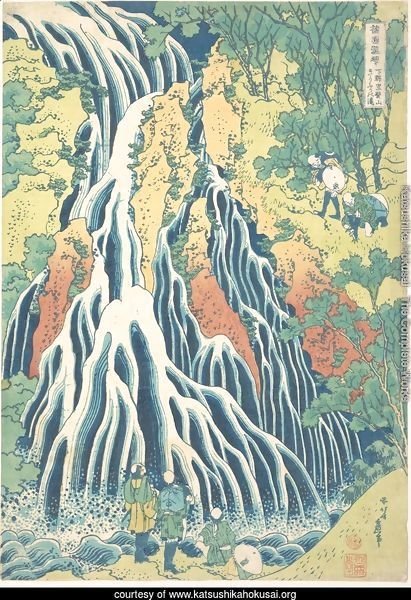 Kirifuri Waterfall at Mount Kurokami in Shimotsuke Province (Shimotsuke Kurokamiyama Kirifuri no taki)