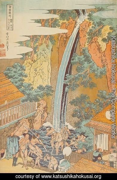 Katsushika Hokusai - Roben Waterfall at Oyama in Sagami Province (Soshu Oyama Roben no taki)