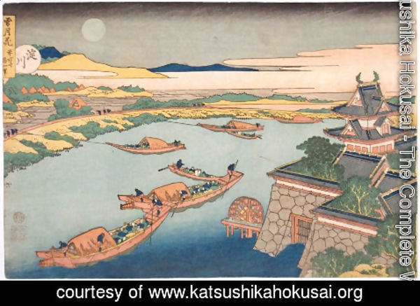 Katsushika Hokusai - Yodo River (Yodogawa)