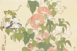 Katsushika Hokusai - Convolvulus and Tree-Frog