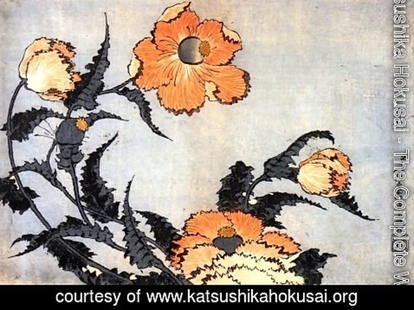 Katsushika Hokusai - Poppies